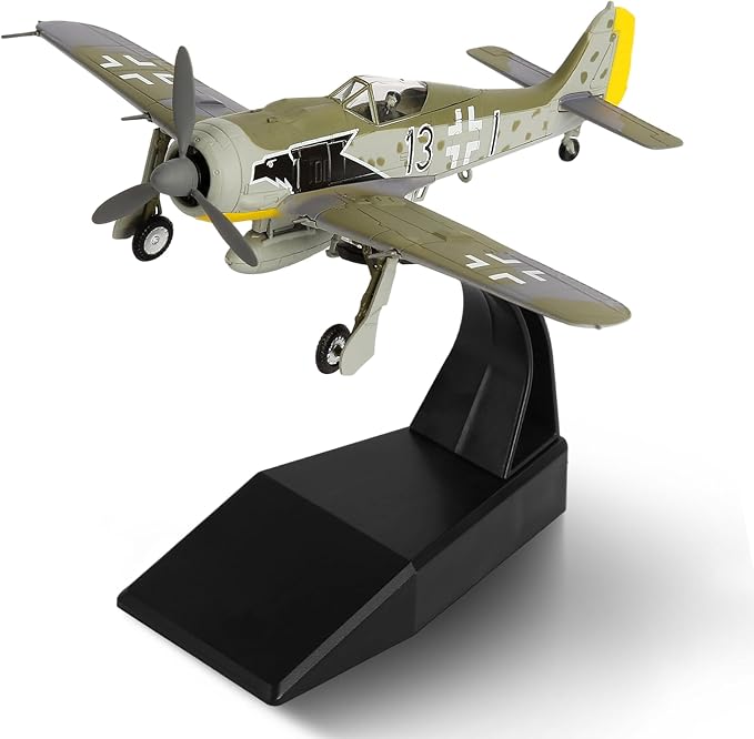 HANGHANG 1/72 Military Model Plane Wulf FW190A-8 Alloy Fighter Plane Model Model Airplane for Collections and Displays