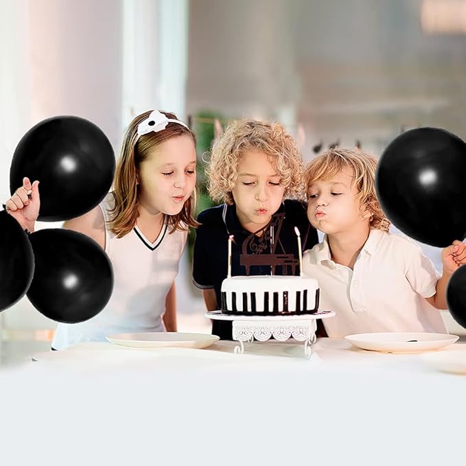 5 inch Black Party Balloons, 100 pcs Mini Thick Latex Balloons for Birthday Wedding Baby Shower Decorations(Black)