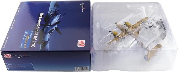 Hobby Master | 1:72 Scale Diecast Military Aircraft Replica | BF 110E-2 3U+AR, 7./ZG 26, Italy 1941 (Special Weathered Version) | Model HA1817