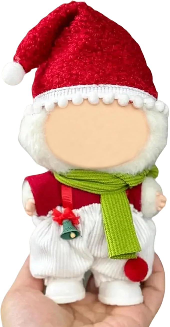 17cm Doll Christmas Clothes(NO Doll), Cute Dolls Outfit Accessories, Small Kawaii Clothes Set for Dolls, for Women and Girls(Style 2)