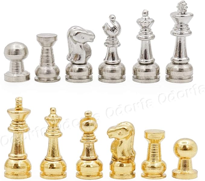 Odoria 1/12 Miniature Chess Games with Magnetic Table Dollhouse Decoration Accessories