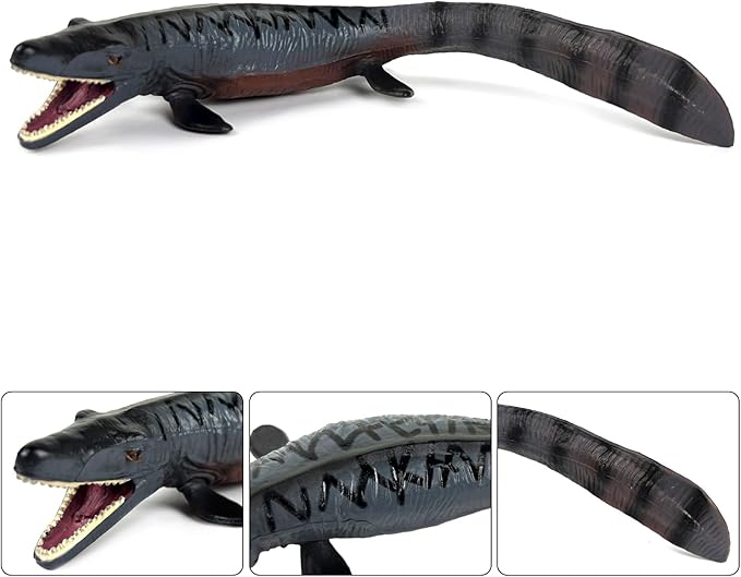 SmilerSmile 9" Solid Sea Animals Educational Toys, Simulation Ocean Shark Sea Creature Toy for Toddlers Kids (Tylosaurus)