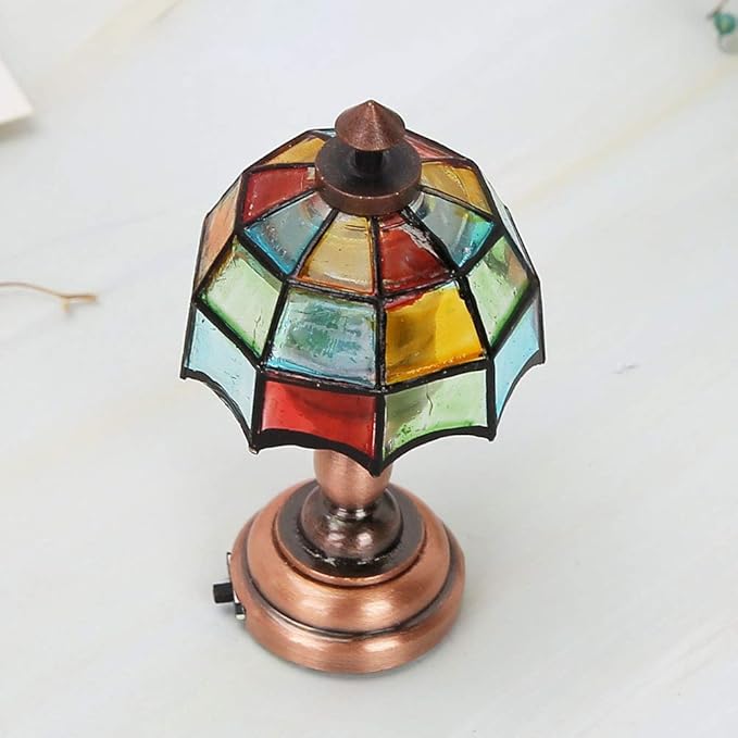 DAN&DRE Dollhouse Accessories Colorful Mini LED Lamp Simulation Ornament 1:12