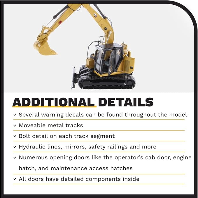 1:50 Caterpillar 315 Hydraulic Excavator - 85957 - High Line Series by Diecast Masters