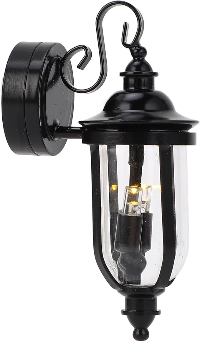 Dollhouse LED Wall Sconces, 1: 12 Scale Dollhouse Miniature LED Wall Light Lamp, Vintage Mini Wall Sconces for DIY Dollhouse Living Room, Dollhouse Landscape Decorations