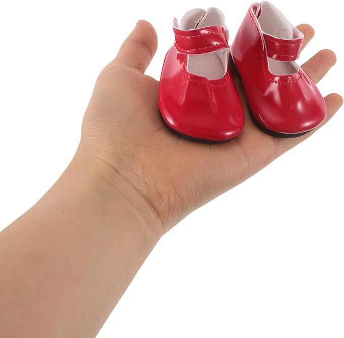 UPKOCH 2 Pairs Doll Shoes for 18 Inch Faux Leather Dress Shoes for Play Photo Props and Miniature House Decorations