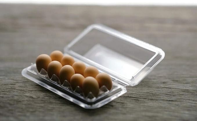 10 Egg Carton 4.5X1.5 cm Dollhouse Miniature Kitchen Food Supply