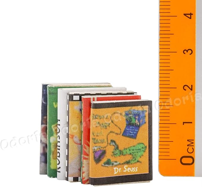 Odoria 1/12 Miniature Books 6Pcs Dollhouse Decoration Accessories