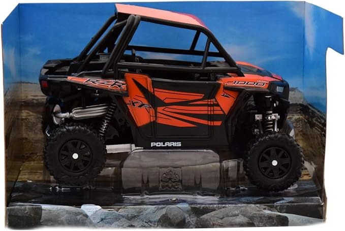 Newray Polaris RZR XP 1000 Bike ATV Dirt Rider 1/18 Scale Pre-Built Model Vehicle Orange