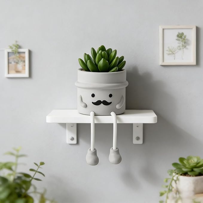 guowanpp Small Artificial Succulent Plant for Kitchen Window Sill, Office Desk, Shelf Decor Accessories
