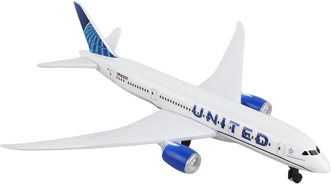 Daron Toy Airplane – United Airlines – Die-Cast Metal Model Airplane Toy with Plastic Parts for Kids Ages 3+