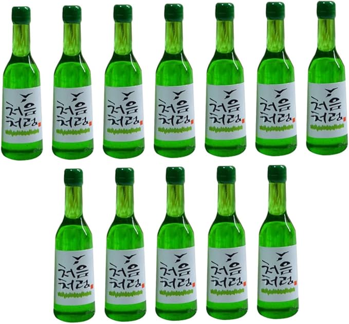 ifundom 12pcs Mini Korean Rice Wine Bottle Models Miniature Bottles for Dollhouse Kitchen Scale Diorama Decor Accessories