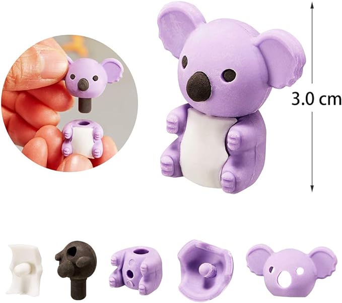 35Pcs Animal Erasers Desk Pets for Kids Animal Pencil Erasers Bulk Puzzle Eraser Toys Gifts for Classroom Prizes,Game Reward,Treasure Box,Easter Egg Fillers,Goodie Bag Stuffers,Party Favors