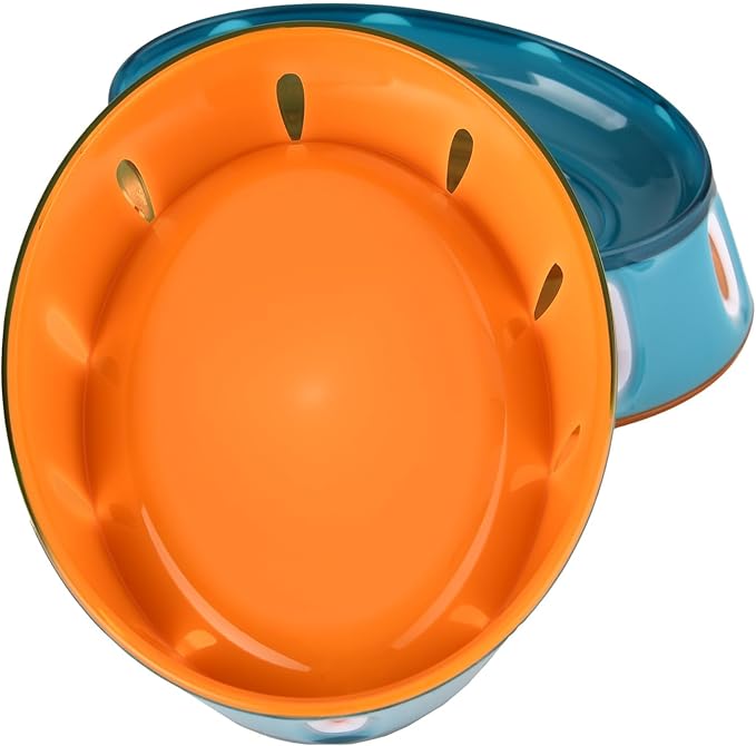 BQTBMU Soap Dish Set of 2, Cute & Modern Plastic Bar Soap Holder, 2-Pack Decorative Soap Tray with Internal Draining Ridges to Keep Soap Dry, for Bathroom Sink, Kitchen Sink (Ocean Blue/White/Orange)