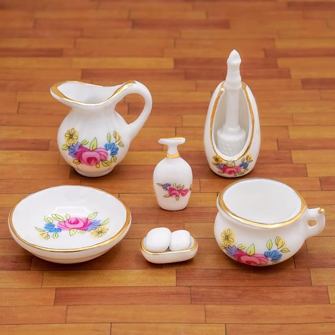 Odoria 1/12 Miniature Cleaning Tools Dollhouse Bathroom Accessories