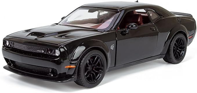 All Star Toys 2018 Challenger SRT Hellcat Widebody Black with Red Interior 1/24 Diecast Model Motormax 79350 Exclusive Edition