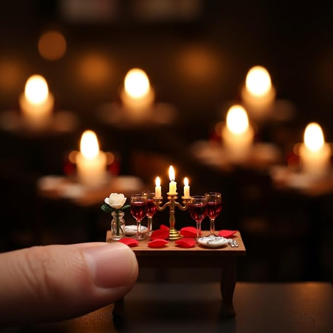 LOGOFUN 40Pcs Miniature Wine Glasses Dollhouse Red Wine Glasses 1: 12 Scale Mini Goblet Glass Drinking Cups Model for Dollhouse Kitchen Accessories