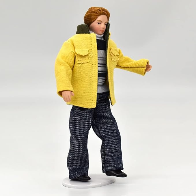 iland Dollhouse People 1/12 Scale, Dollhouse Family Doll incl Mum Dad (Modern Family 5pcs)