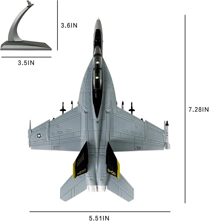HANGHANG 1/100 Scale F/A-18 Hornet Strike Fighter Plane Metal Fighter Military Model Diecast Plane Model for Collection or Gift