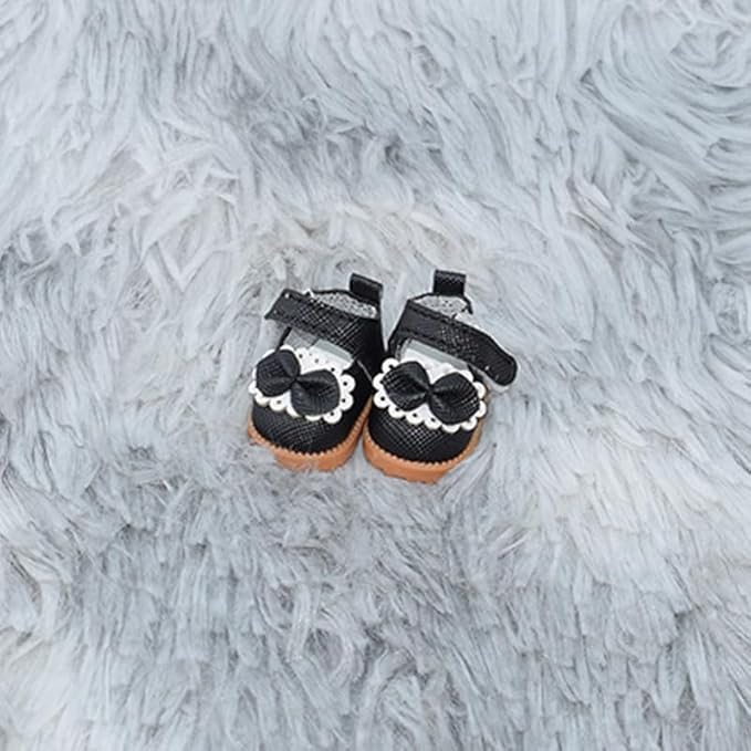 Compatible with Labubu Doll Shoes for 17cm Doll,Shoes Used for Labubu Accessories(GZA-Black)