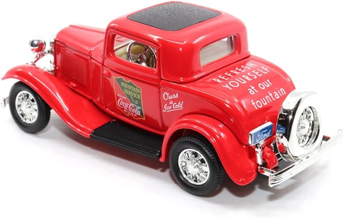 Motor city classics Coca-Cola Diecast Collectible | 1932 Ford Coupe Fountain Service | 1:43 Diecast Scale Model 443030 | Officially Licensed Coca-Cola Diecast