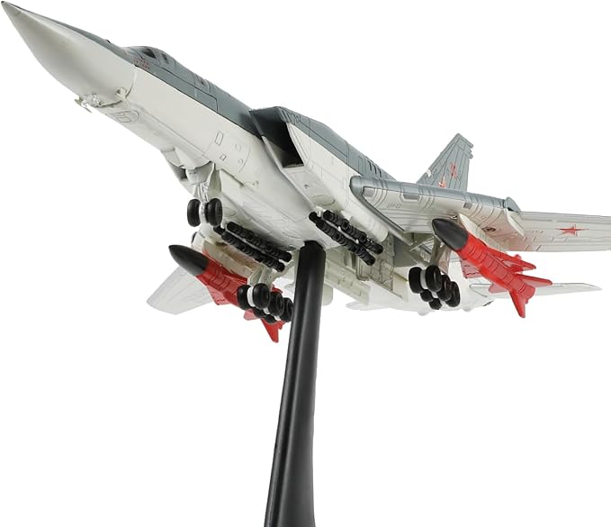 1/144 Tupolev Tu-22M Backfire Heavy Bomber Aircraft Model Russia Bomber Aircraft Model Metal Diecast Plane with Display Stand Collection Gift for Adults
