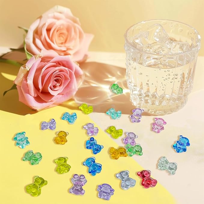 200 Pcs Acrylic Sensory Bin Filler Plastic Bears Figurines Tiny Resin Animals to Hide Bulk,Birthday Party Favors,Cute Table Decors,Art Crafts,10 Colors