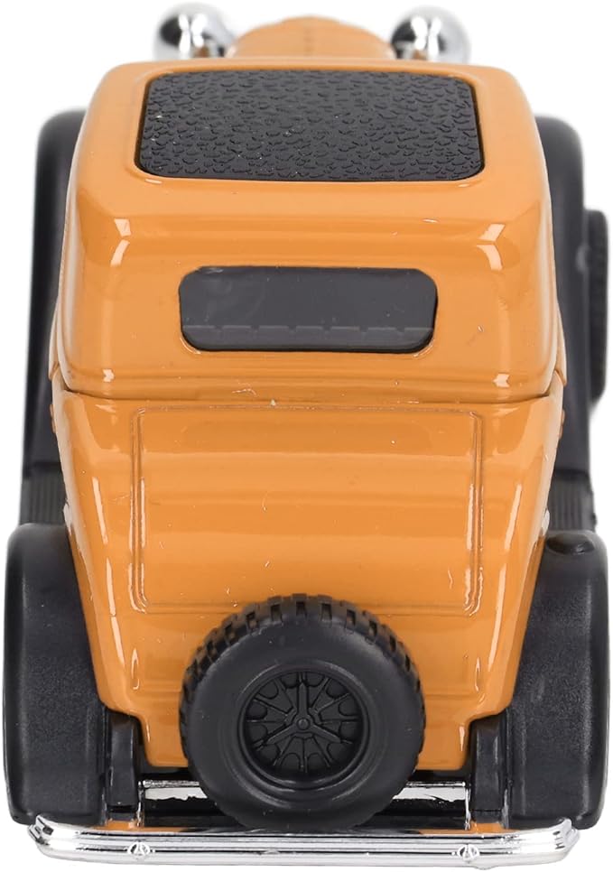 Classic Vintage Alloy Car Model Opened Doors Retro Antique Pullback Toy 1:32 for Playtime Education (Yellow)