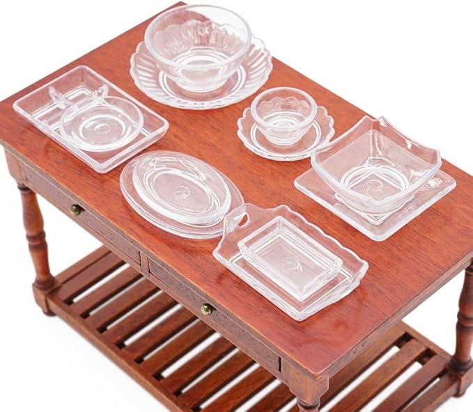 Odoria 1/12 Miniature Dish Tableware 12Pcs Dollhouse Decoration Accessories