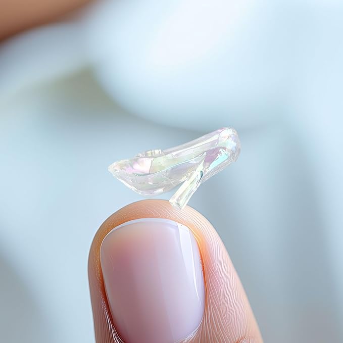 4pcs Acrylic Mini High Heels: Crystal Glass Slipper Style Shoes (1:12 Approx) for Dollhouse Fashion, DIY Jewelry, Collector Display