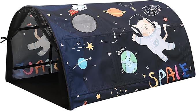 Bed Tent for Kids Lucky Castle Bed Tent Foldable Game House for Children Play Tents for Girls Boys Sleeping Canopy Playhouse