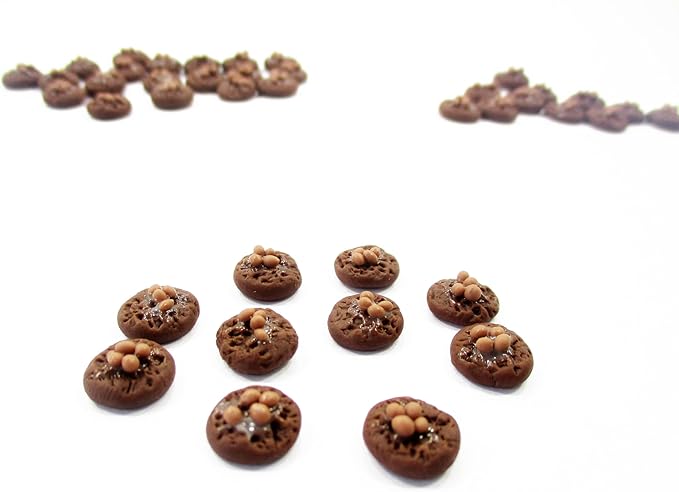 DollHouse Miniatures Food Lot 10 Loose Chocolate Chip Cookie Supply 12476