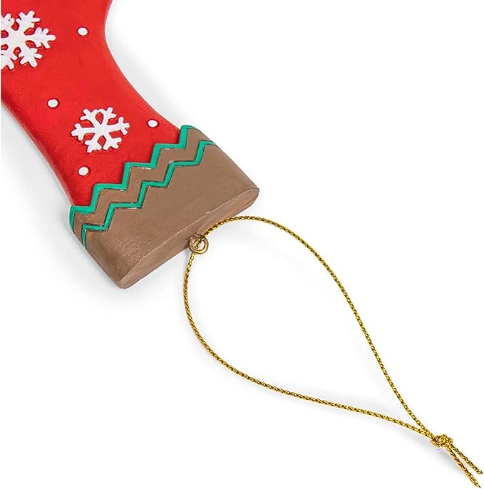 Bright Creations Ceramic Christmas Ornaments to Paint DIY Kit - 6 Unpainted Bisque Pieces (Tree, Santa & Stocking) - 12 Acrylic Paint Pods, 2 Brushes & Strings - Kids Ceramic Christmas Ornament Crafts