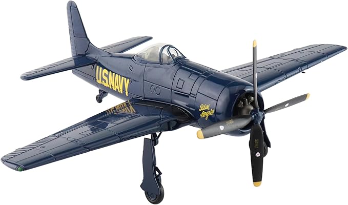 Hobby Master | 1:72 Scale Diecast Military Aircraft Replica | F8F-1B Blue Angels US Navy, 1946 Season (with Decals for 1 to 5 Airplanes) | Model SM1012
