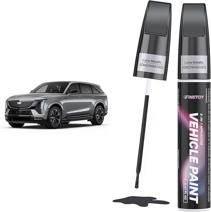 Luna Metallic(GNO/WA633D) Touch up Paint for Cadillac, Quick & Easy Fix for Car Scratches, 2 in 1 Car Touch up Paint with Pen Tip and Brush, Auto Scratch Repair Pen with Exact Color Match