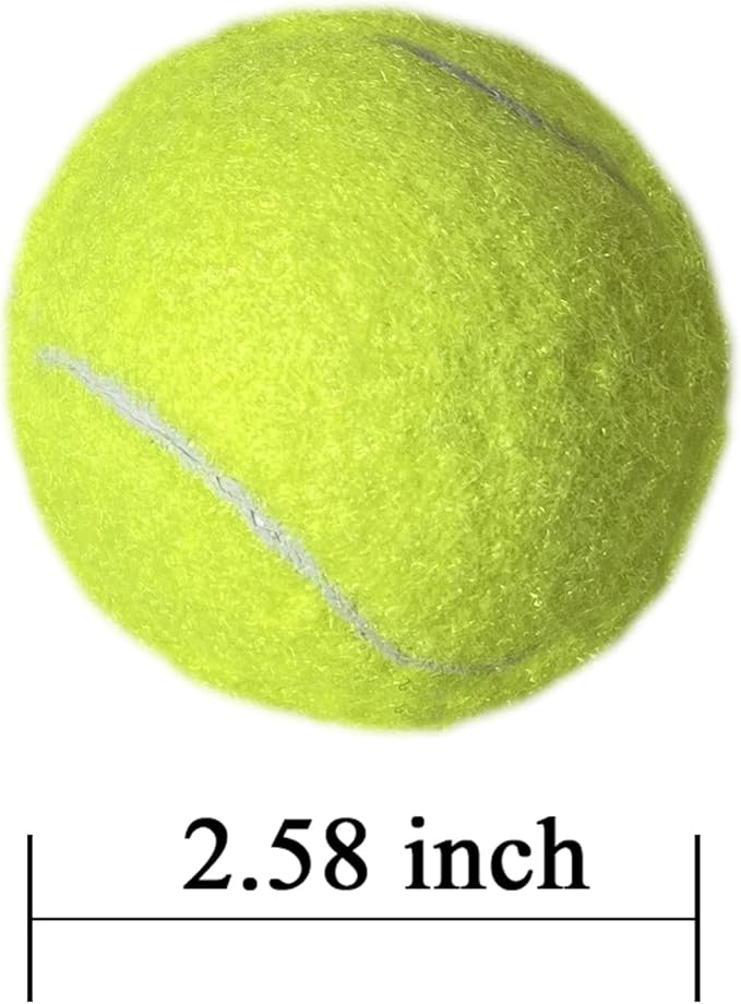 HiBallBall 12-Pack Practice Tennis Balls for Beginners & Dogs - Reusable Mesh Carry Bag Included - Ideal for Tennis Training, Pet Play, Fetch