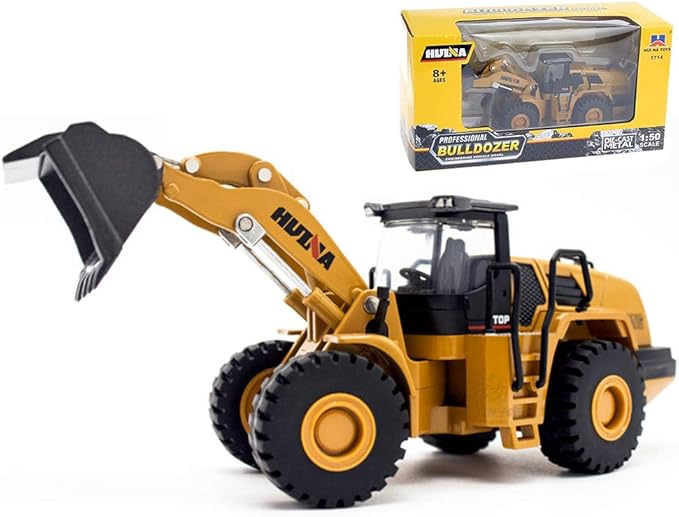 Ailejia 1/50 Scale Diecast Articulated Mechanical Loader Bulldozer Alloy Models Construction Vehicle Model Engineering Car Toy Mechanical Loader Boy Gift