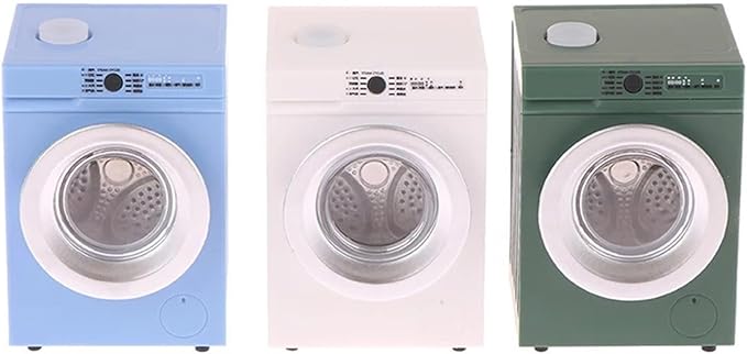 Sturdy 1 12 Scale Dollhouses Laundry Room Furniture Realistic Miniature Washing Machine with Interactive Features Dollhouses Accessory