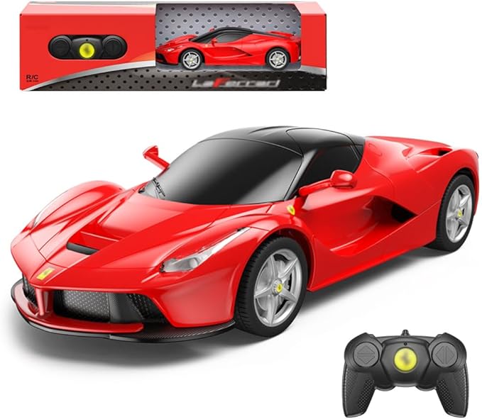 1:24 Scale Remote Control Car for Ferrari, Model RC Cars for LaFerrari with 2.4GHz, Electric Sport Racing Hobby Vehicle Gift for Adults, Kids, Boys, Girls - Red
