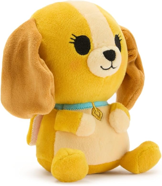 Disney Store Official Mini Mix-Its Plushies – Lady - Cute Stuffed Animals - Mix & Match Detachable Hats - Hook and Loop Strap - Plush Toys for Kids and Collectors, 7 Inch