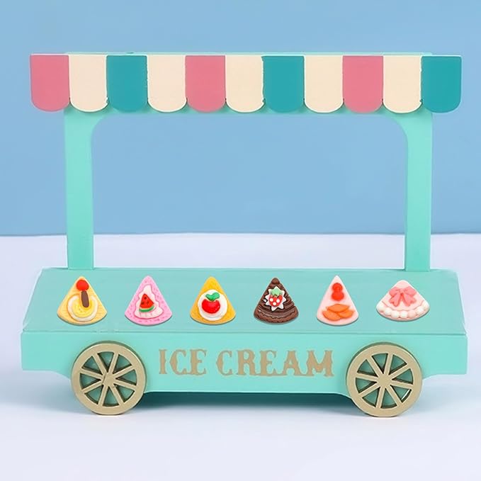 100 Pieces Mini Cake for Dollhouse Miniatures Mini Food for Crafts Tiny Resin Things for Dollhouse Mini Kitchen Micro Landscaping Decoration