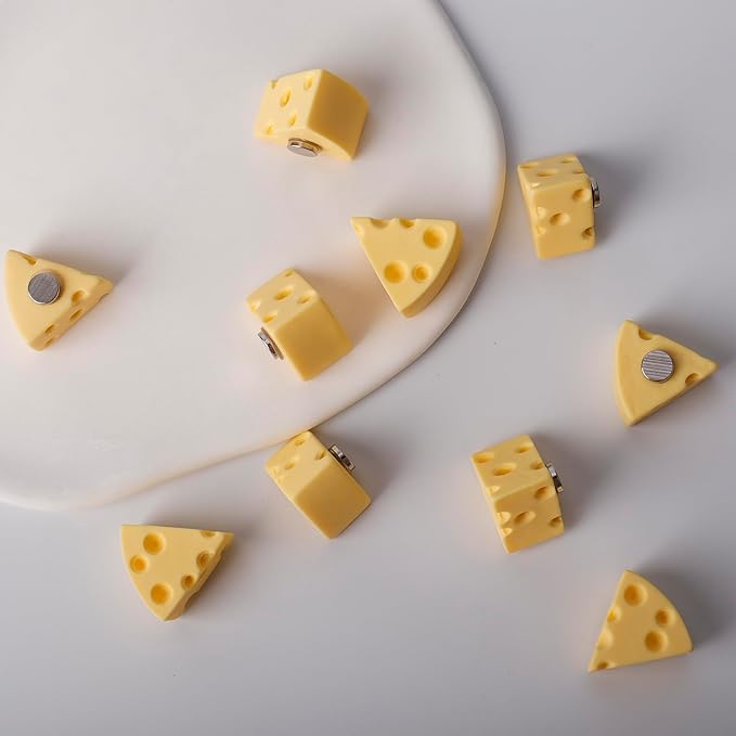 10 Pcs Cheese Refrigerator Magnets Perfect for Displaying Photos Notes Menus Schedules and Postcards on Refrigerators School Lockers Magnetic Whiteboards and Other Metal Surfaces