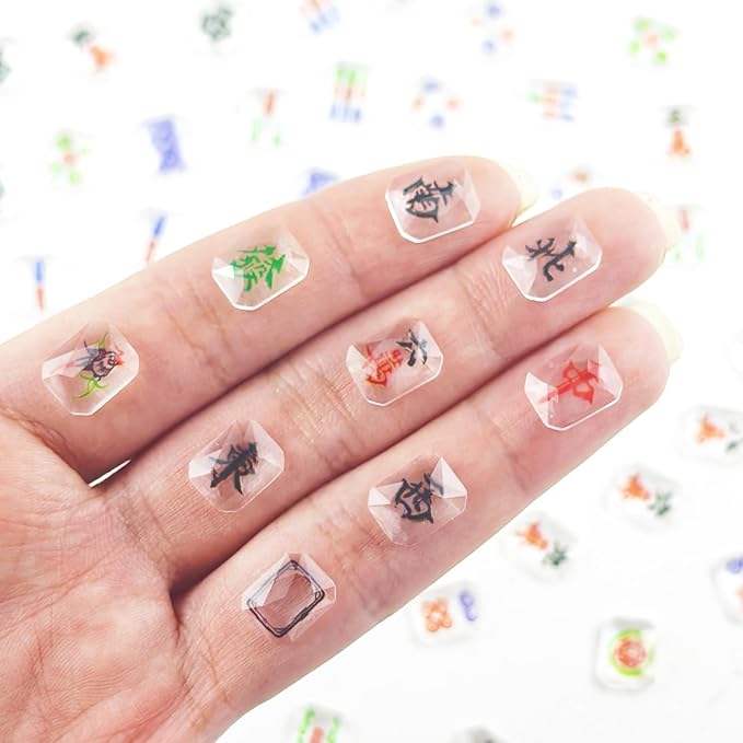 200 Pieces Tiny Mahjong for Dollhouse Miniatures Resin Things for Crafts Mini Mahjong for Fairy Garden Micro Landscaping Decoration