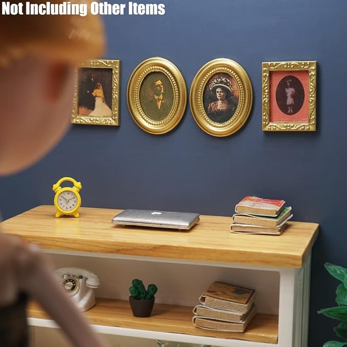 Odoria 1/12 Miniature Victorian Framed Art Wall Pictures Dollhouse Accessories