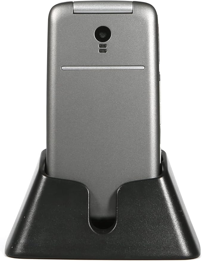 4G Volte Flip Mobile Phones Unlocked for Seniors, Big Buttons Cell Phone for Elderly & Kids, Clear Sound, SOS Button, Convenient USB-C & Charging Dock, Talking Numbers G3 Grey