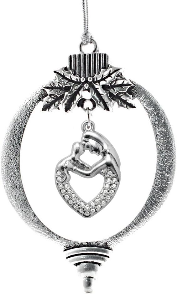 Inspired Silver - Mother and Child - Silver Christmas Ornament - Unique Charm Christmas Tree Ornament - Holiday Hanging Decoration