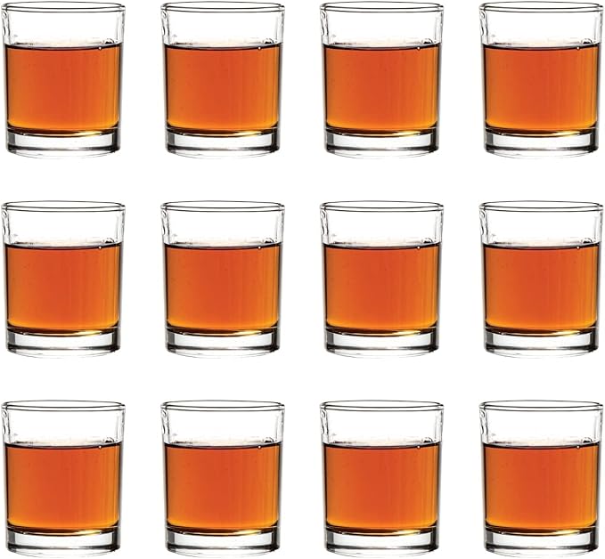 Vikko Shot Glasses, Set of 12 Tequila Shot Glass, 2.75 Ounce Small Glasses with Heavy Base, Whiskey, Espresso, Spirit, Cordial Shot Glass