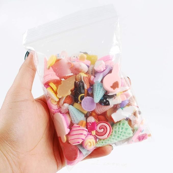 NWFashion 112PCS Miniature Decor Dessert Pastry Toy Food Cake Topper Scrapbooking Shoe Decoration Charms(Ice Cream)
