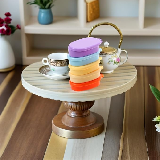 Sosoport 10pcs Dollhouse Miniature Lunch Box Miniature Food Storage Box Mini Food Containers for for Dollhouse Kitchen Accessories