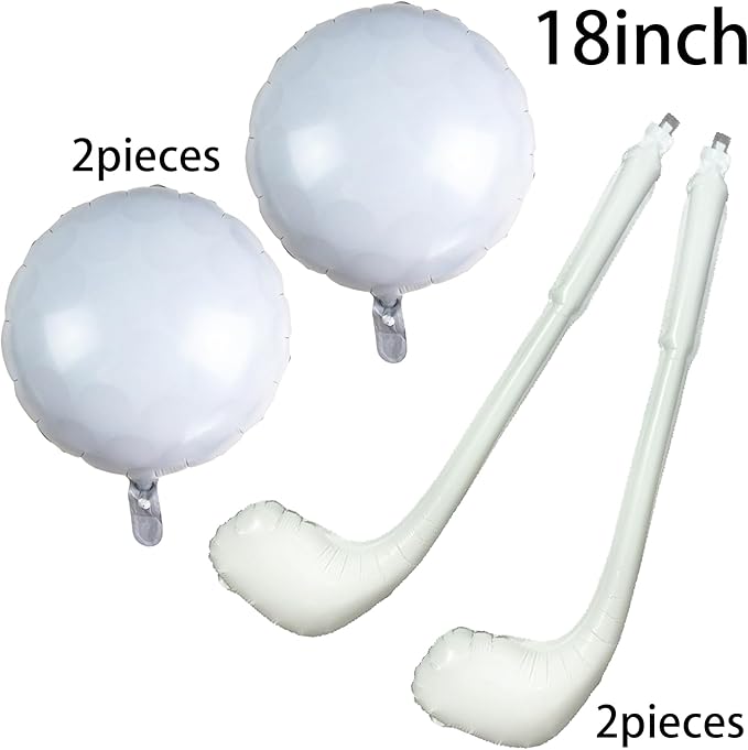 4 Pieces Golf Foil Aluminum Balloons Giant Golf Birthday Party Supplies Decorations
